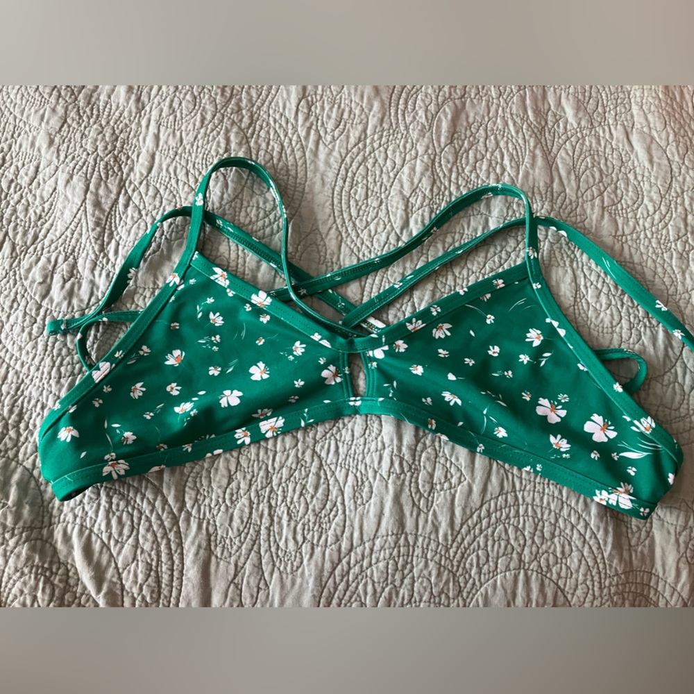 Jolyn Vent Top Green Floral print (large)